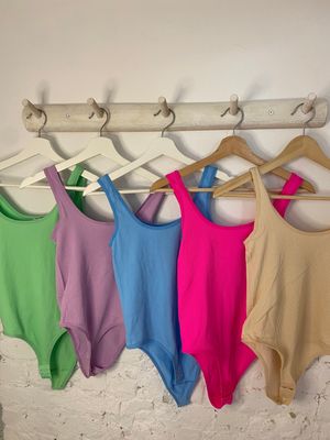 Body ribbel - groen/lila/blauw/roze/nude