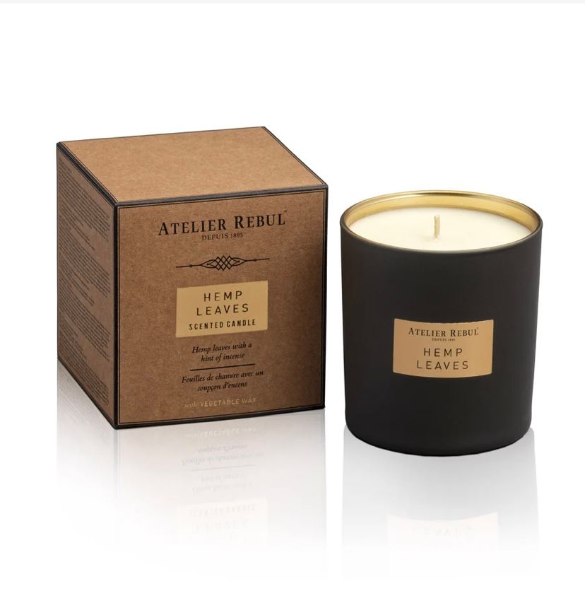 Hemp leaves - scented Candle