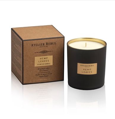 Hemp leaves - scented Candle