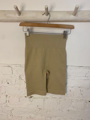 Yogabroek kort beige