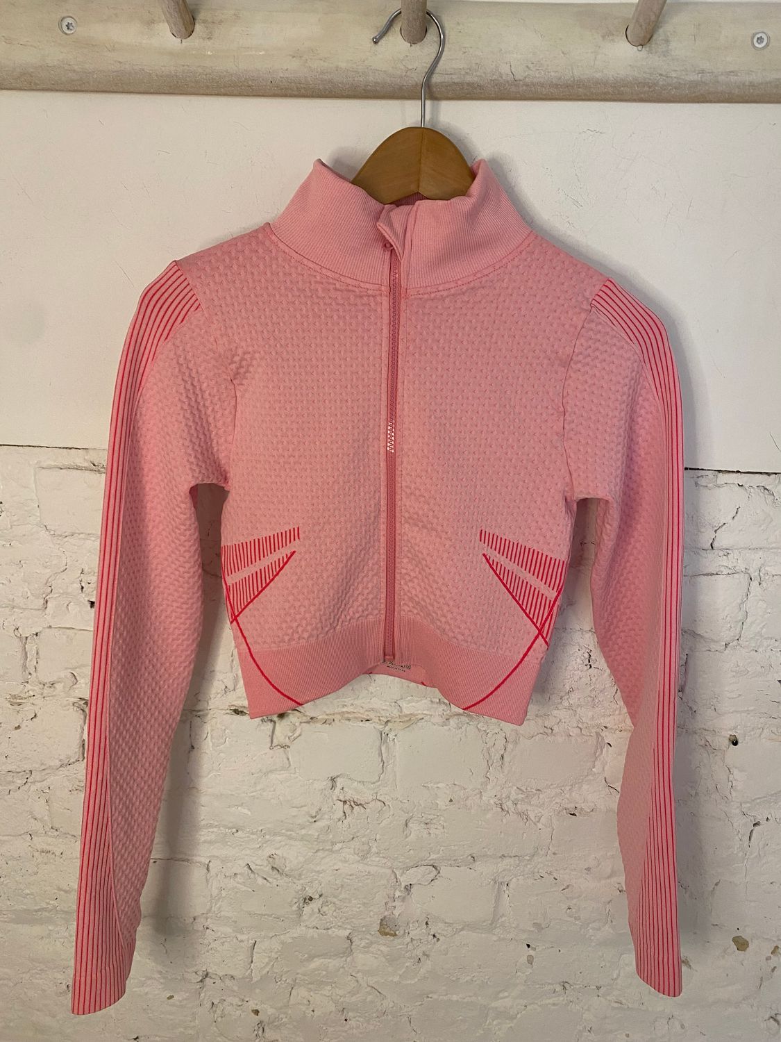 Yogavestje roze - textuurstofje
