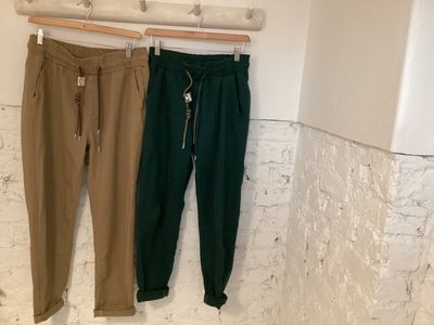 Broek stof - kaki / Camel