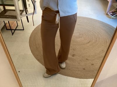 Broek/jogging  beige - zwart