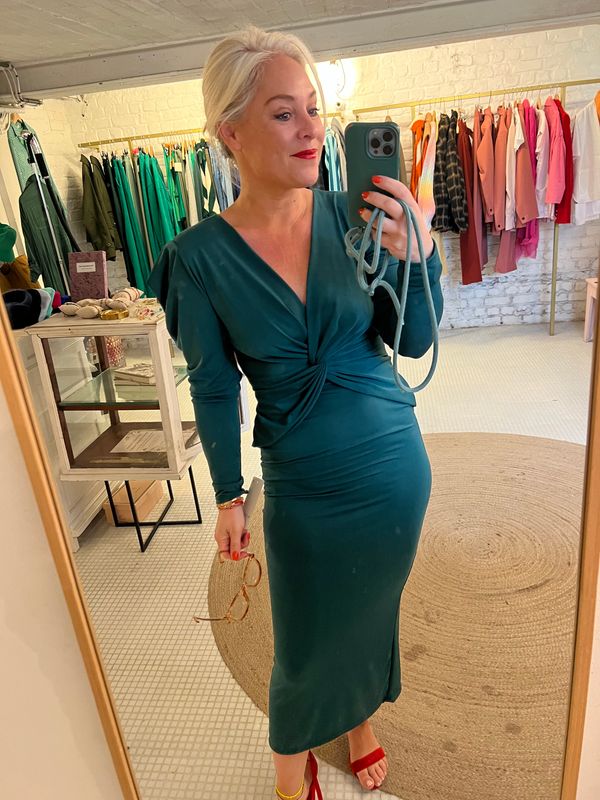 Kleedje groen party one size