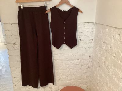 Gilet Burgundy knopen