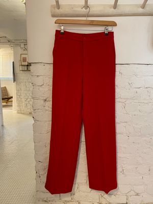Kostuum broek dikkere stof, rood