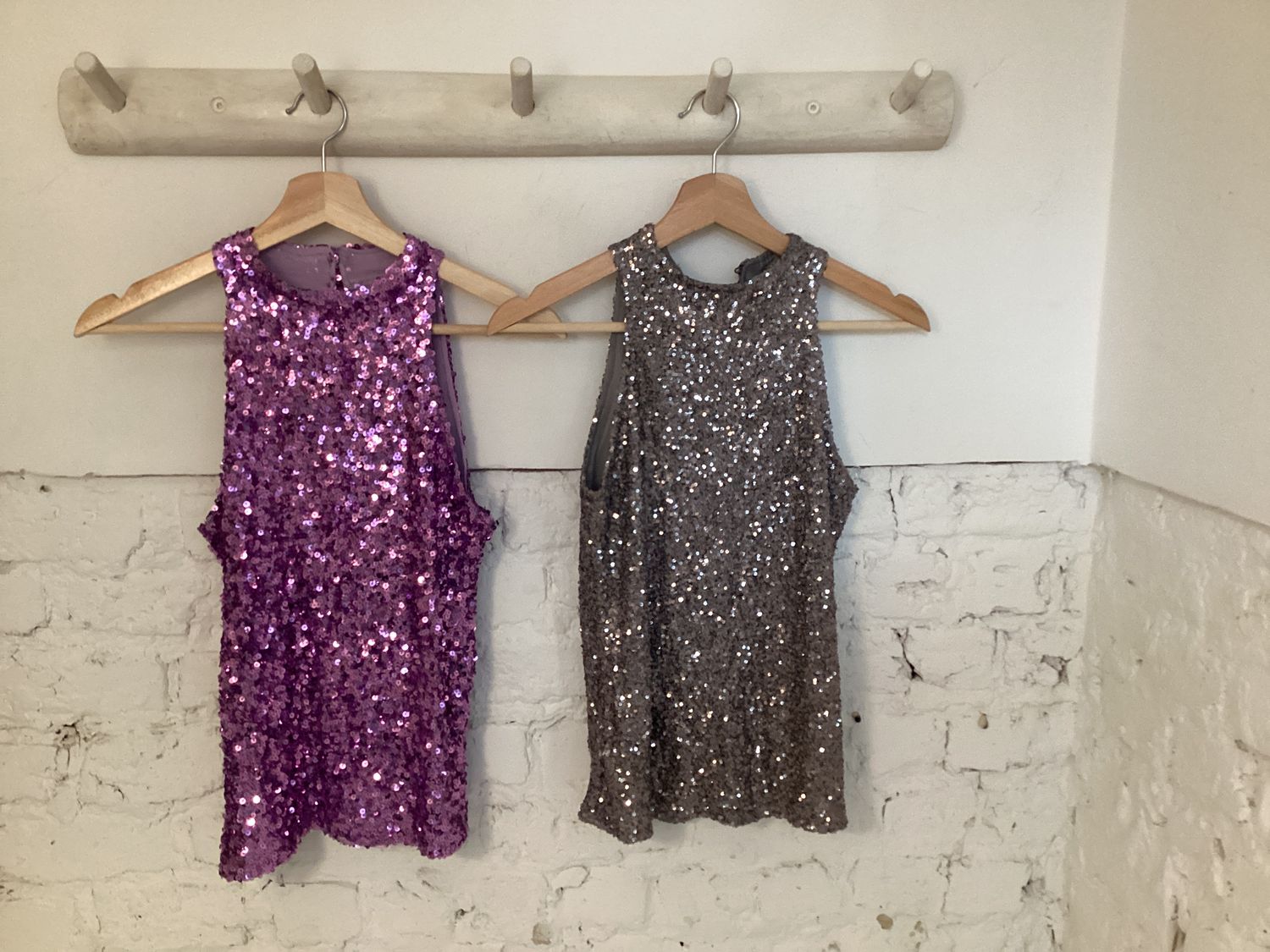 Glitter top lila / grijs / zwart ❣️SALE❣️, Kleur: Lila, Maat: Small