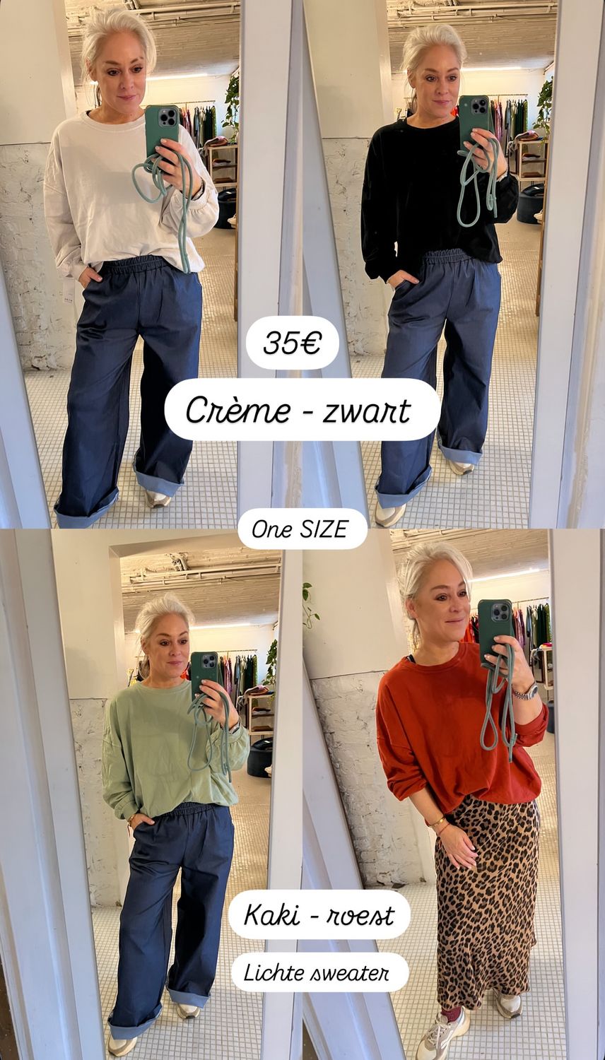 Lichte sweater one size - nog enkel zwart beschikbaar 🖤