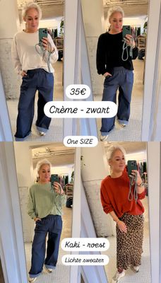 Lichte sweater one size - nog enkel zwart beschikbaar 🖤