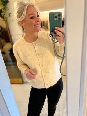 Gilet beige diamanten knopen
