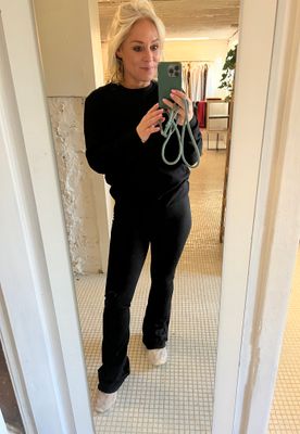 Flare legging zwart