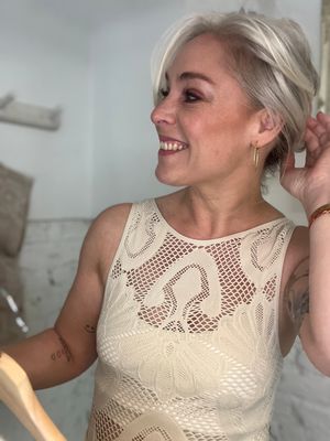 Body kant crème kleurig