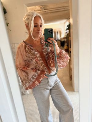 Hemd boho roze - one size