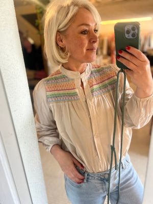 Hemdje broderie rainbow  - one size