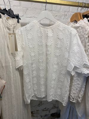 Hemd korte mouw 🤍 katoen 🤍 boho 🤍 bloemetjes