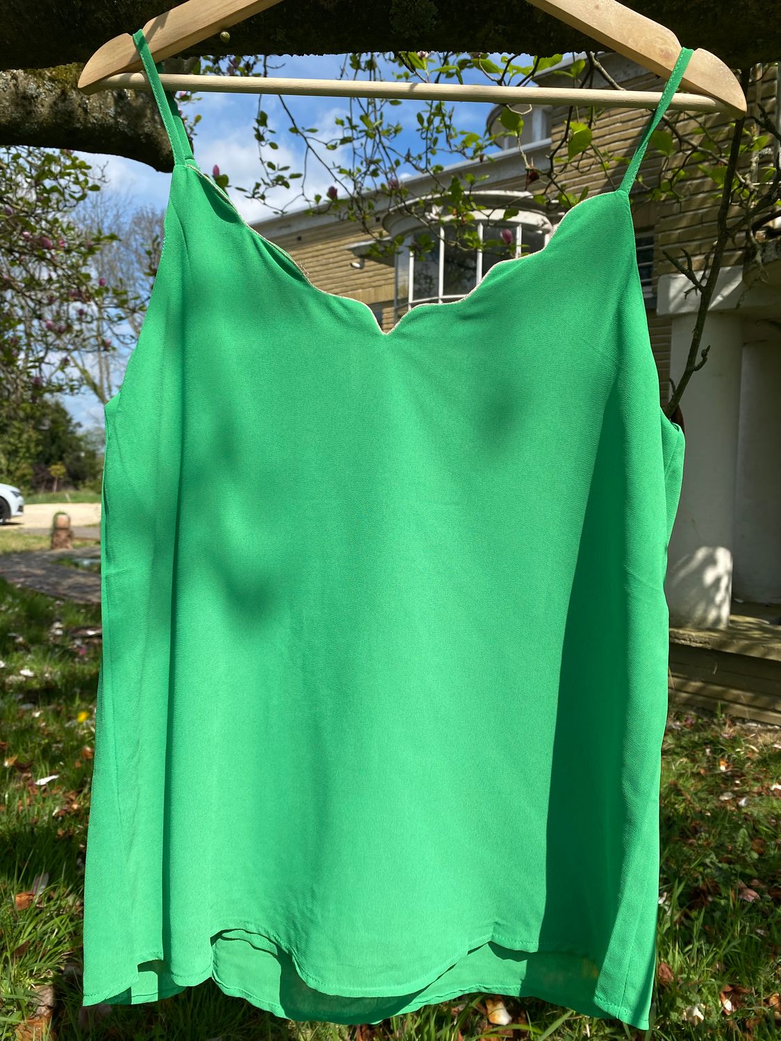 Groene top gouden rand