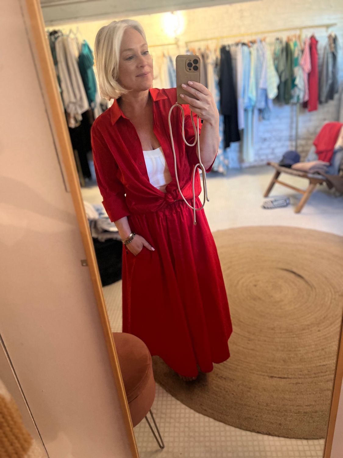 Hemdje rood - oud roze - marine blauw ❤️🧡💙 one size