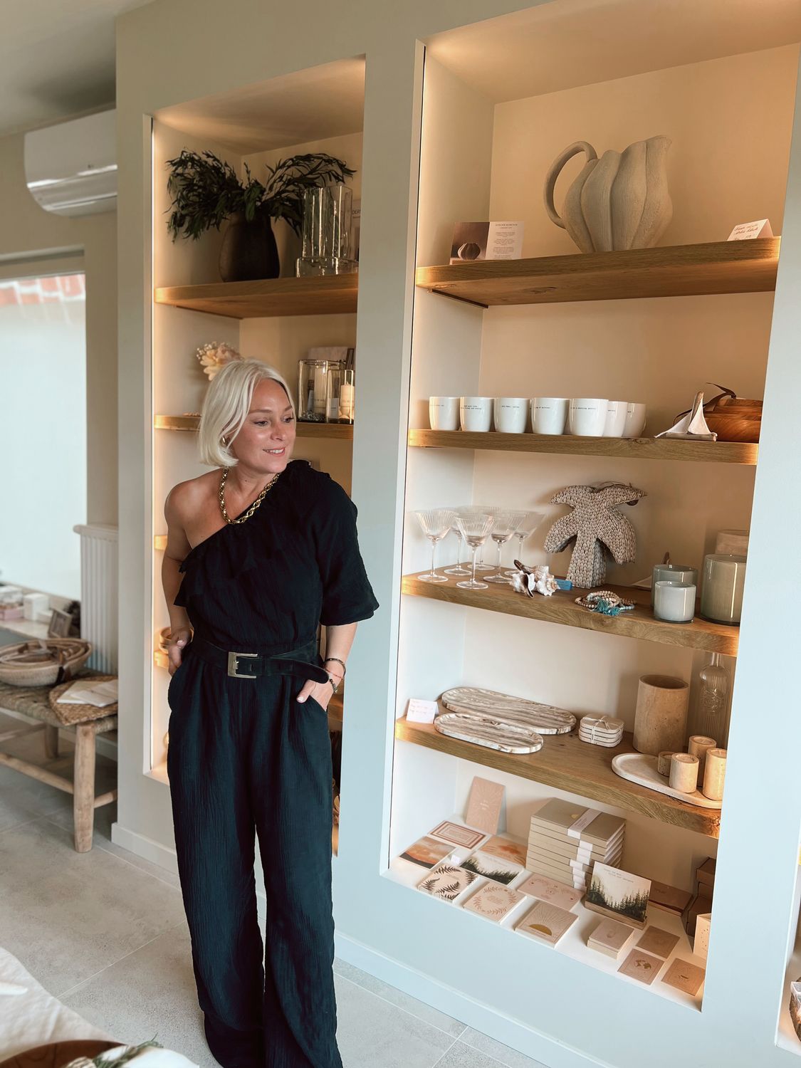 Asymmetrische jumpsuit zwart in tetra - one SIZE 🖤