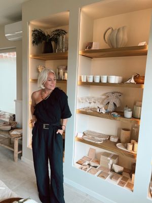 Asymmetrische jumpsuit zwart in tetra - one SIZE 🖤