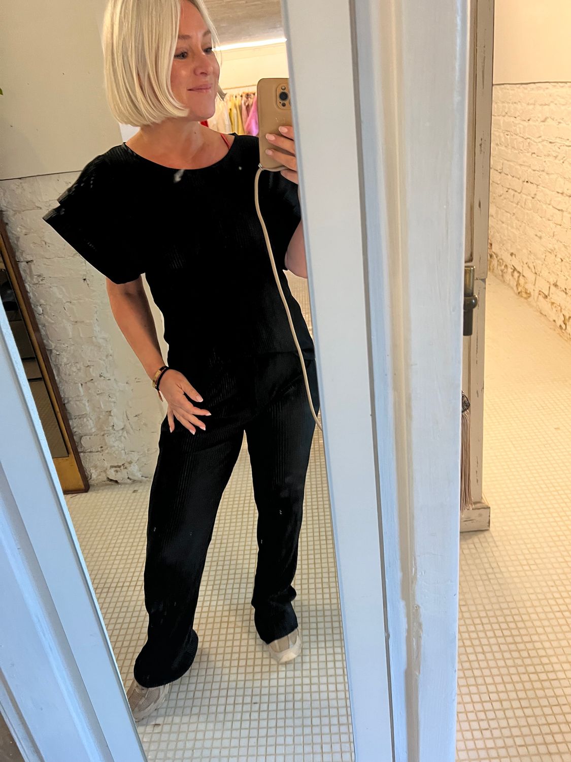 Party sleeves top 😎 zwart 🖤