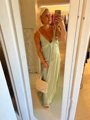 Summer party dress mint - black ☀️ one size