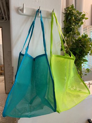 Fluo beachbag - groen 💚 turquoise 🩵