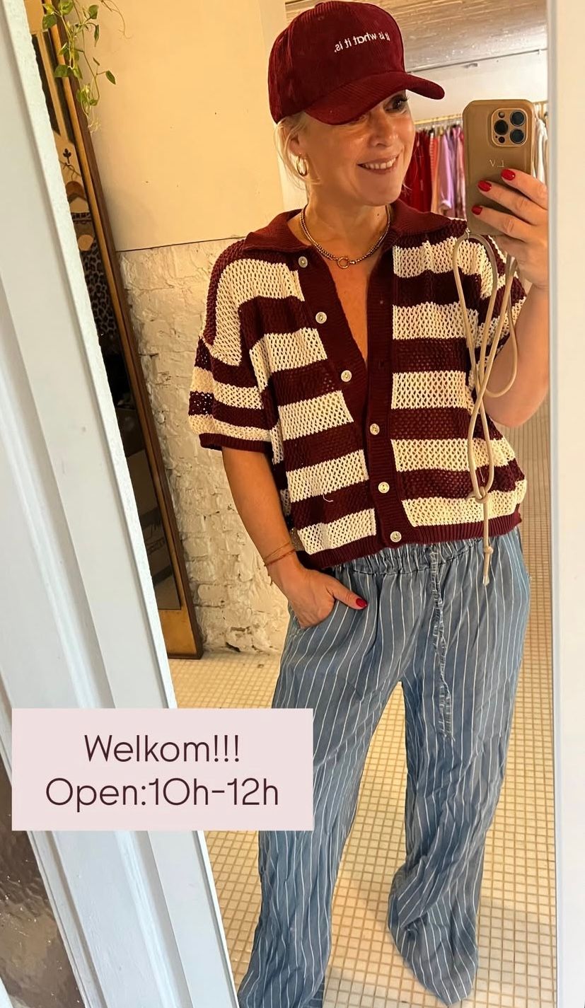 Broek met streepjes 🩵🤍 - one size