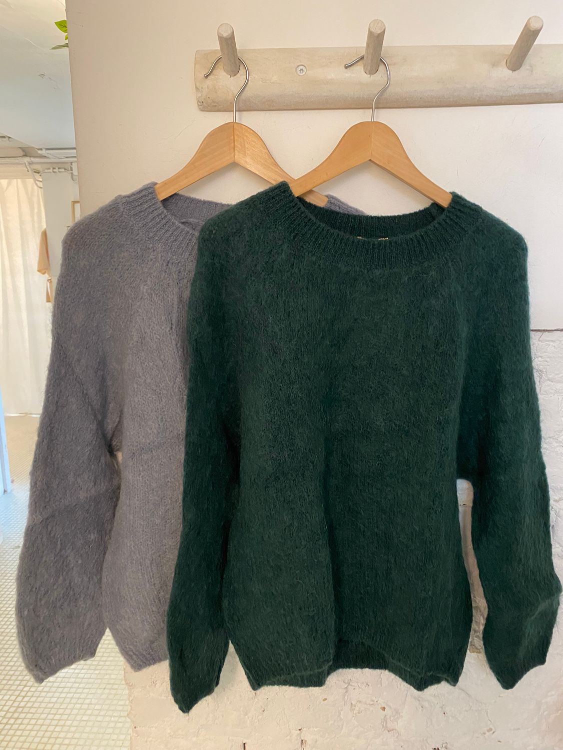 Trui grijs - groen