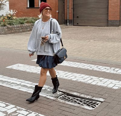 Zwarte kortere botjes met kittenheel