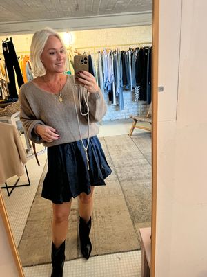 Jeans rokje met rek bovenaan - one size