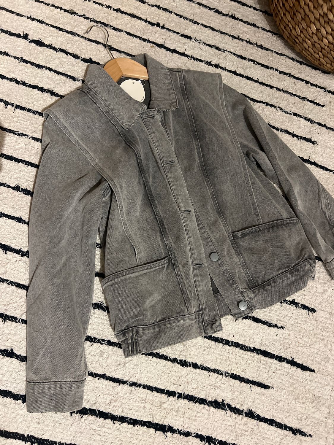Jeansvest grijs