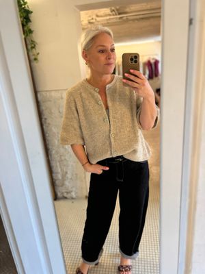 Gilet knopen korte mouw one size