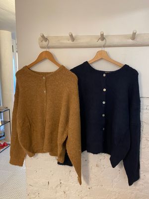 Super zachte gilet beige - navy TU