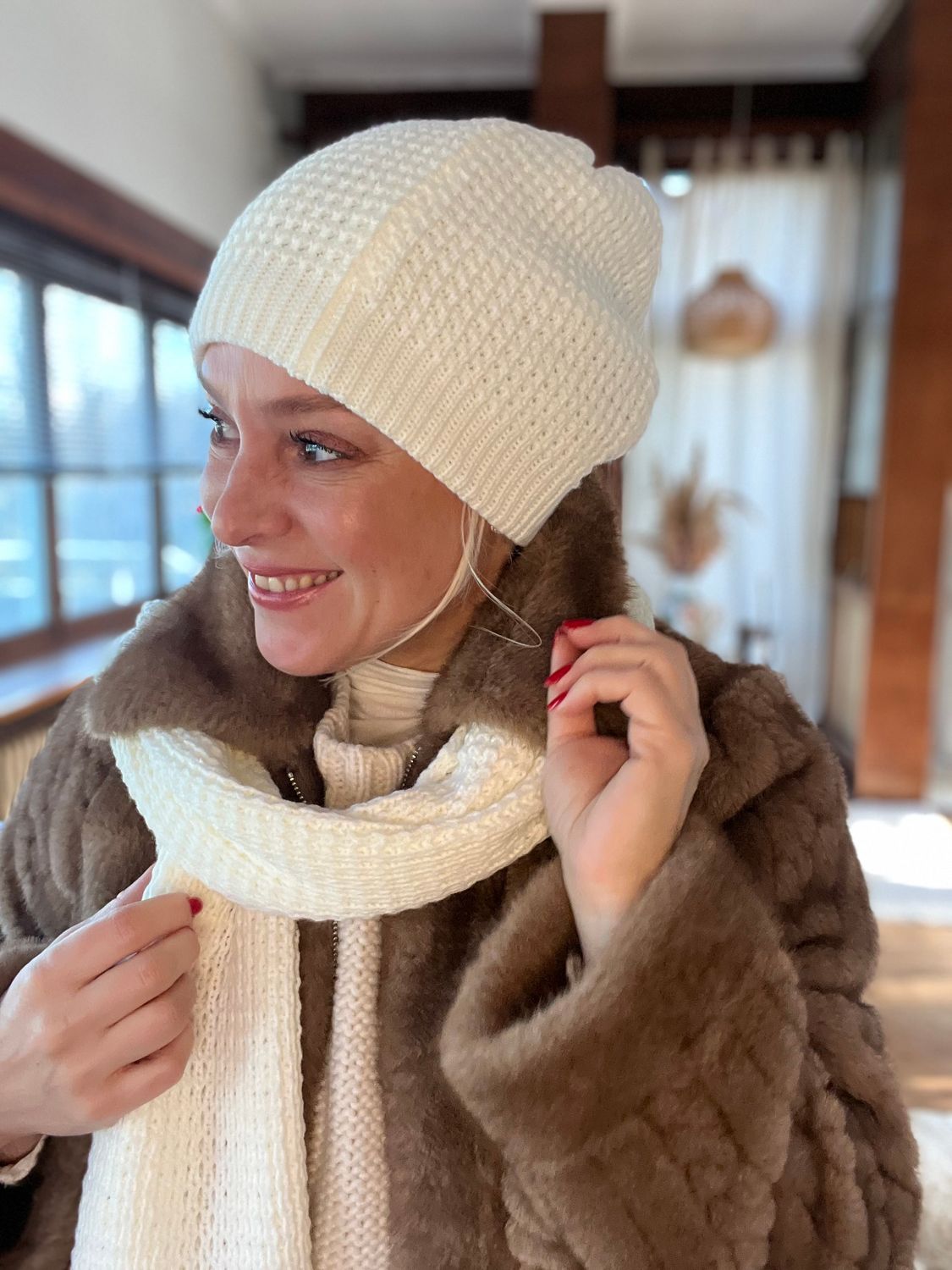 Setje sjaal - muts met GRATIS HANDSCHOENEN