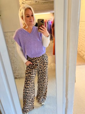 Debardeur Lila met v-hals / one size