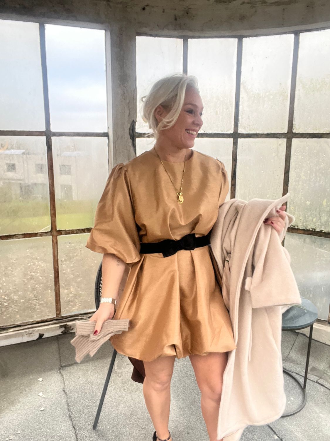 Kleedje kort pofmouw - one SIZE