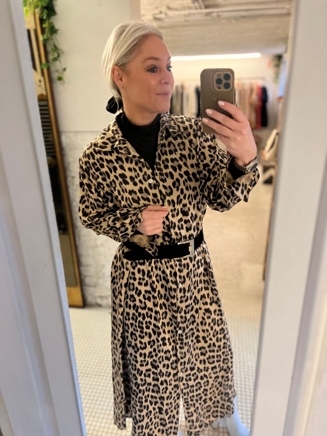 Favorite Leo maxi dress met knopen - one size