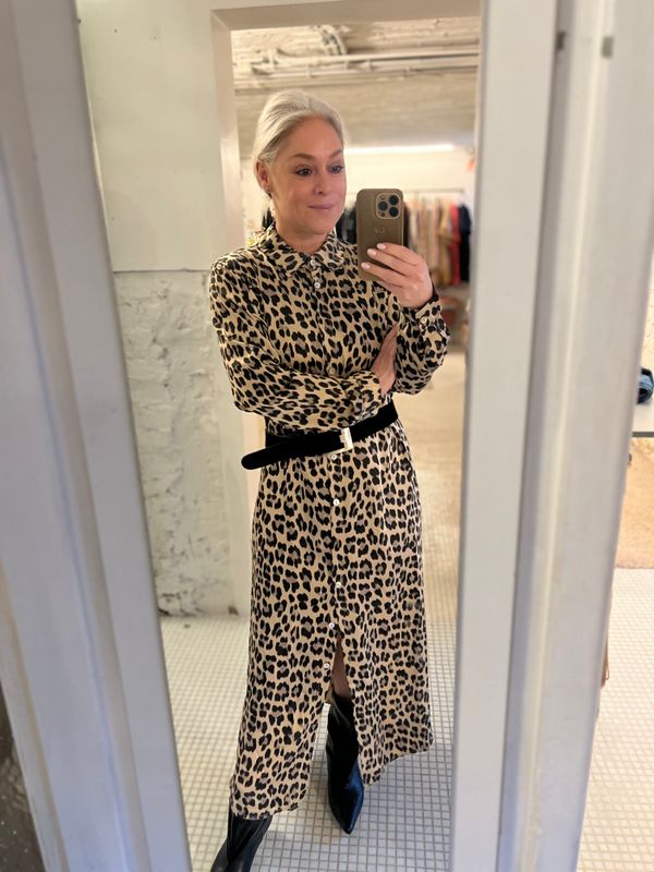Favorite Leo maxi dress met knopen - one size