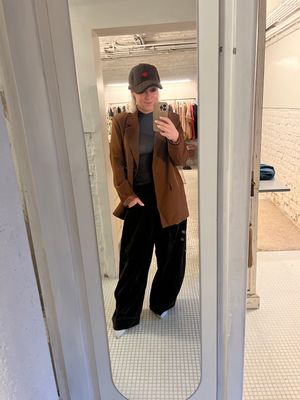 wide fit broek - zachte kwaliteit- bruin en navy - one size