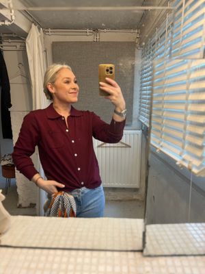 Zachte gilet met knopen - geen wol - one size