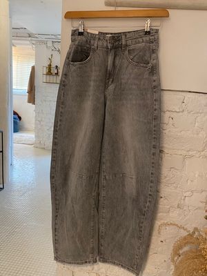 Barrel jeans grijs