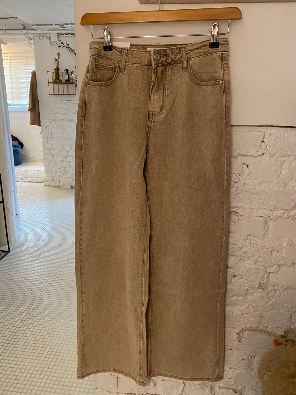 Straight fit jeans beige
