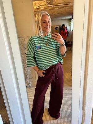 T-shirt streepjes - more amor for favor - one size