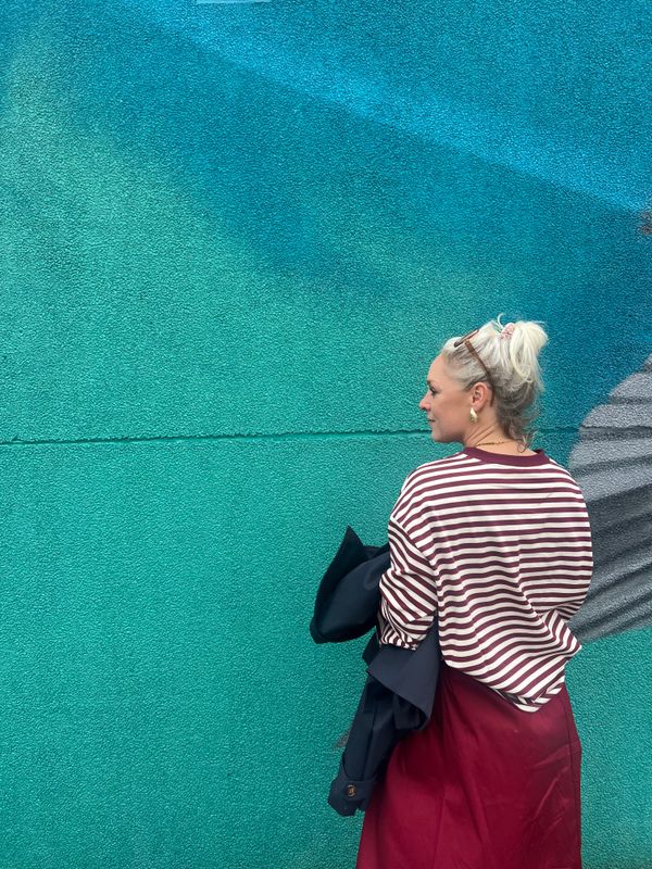 Gestreepte tshirt met wijde mouwen - one size - sea breeze collection