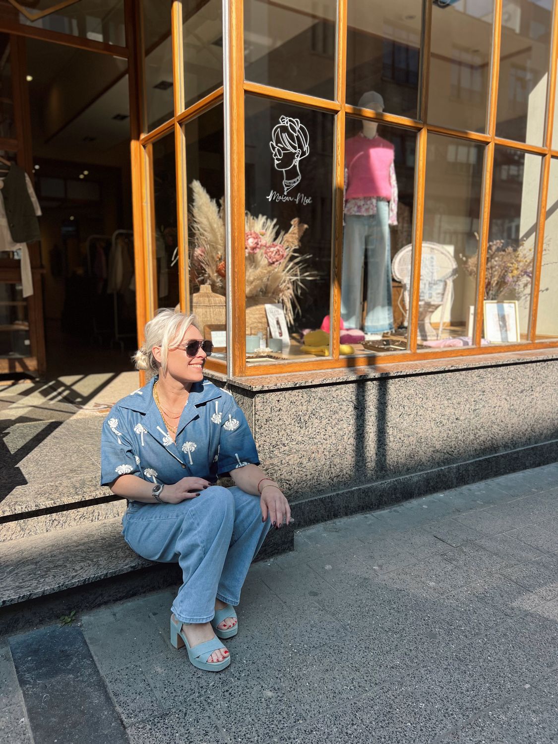 Palmboom hemdje met korte mouwen - one size