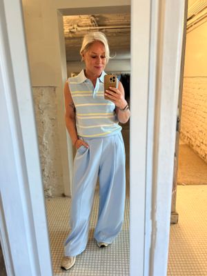 Polo met streepjes zonder mouwen - one size