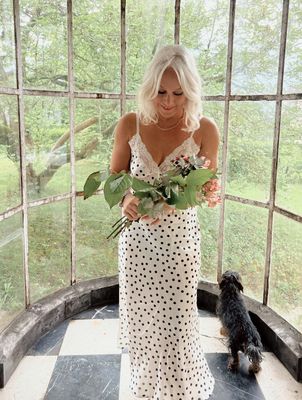Polkadot kleedje met verstelbare bandjes - one size - SALE