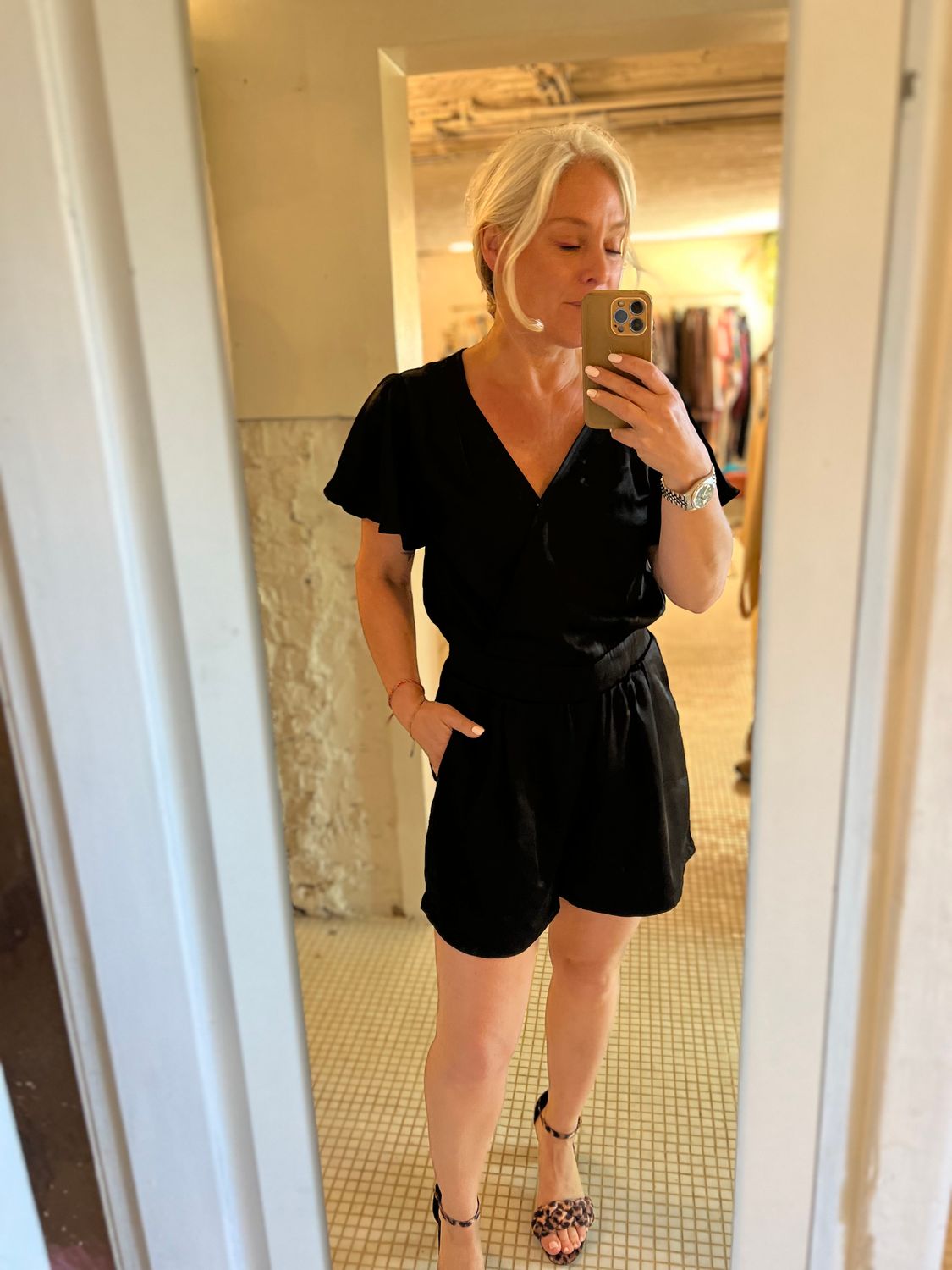 Jumpsuit in satin look
