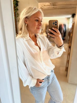 Gekleed hemd in satin look