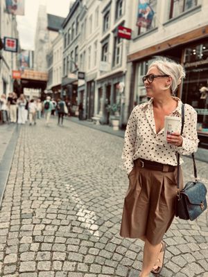 Polkadot hemdje beige / bruin